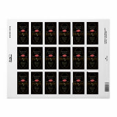 純生蜂蜜ラベルブラックと金ゴールド(花付) ラベル (フルシート)