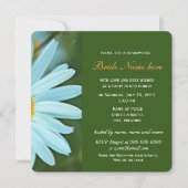 純白かわいらしデイジー花ブライダルシャワー 招待状 (正面)