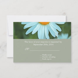 純白のだいすい花の結婚式RSVP 出欠カード