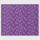 純白のウェディングローズ 結婚ギフト用シームレス包装紙 ラッピングペーパー (フラット)