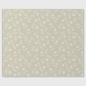 純白のエレガントなウェディングローズエンゲージメントシームレス ラッピングペーパー (フラット)