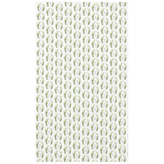 純白のカラーコオラリリーの花輪 ウェディングデコレーション 新婚夫婦 テーブルクロス (正面)