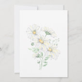 純白のデイジー花水彩のクリスチャン結婚式 招待状 (裏面)