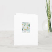 純白のデイジー ウェディング フラワーガール 招待状 (裏面)