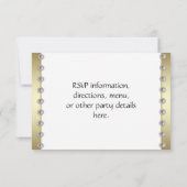 純白のドレスとハイヒールの靴 白いキンセアニエラ 出欠カード (裏面)