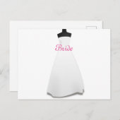 純白のドレス テーマ ウェディングドレス 花嫁 ポストカード (正面/裏面)