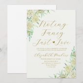 純白のバラ　愛だけのシンプルな挙式 招待状 (正面/裏面)