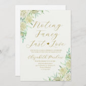 純白のバラ 愛だけのシンプルな結婚式の案内 招待状 (正面/裏面)