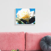純白のローズビューティー キャンバスプリント (インサイチュ (リビング))