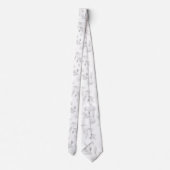 純白の上の柔らかい灰色のユーカリ結婚プス ネクタイ (裏面)