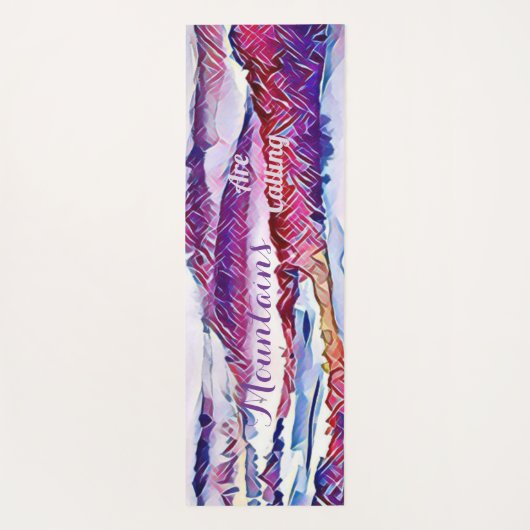 純白の雪に覆われた山々が静かなアルプスの瞑想を呼び起こす ヨガマット (裏面)