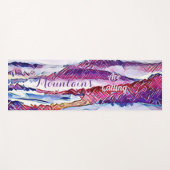 純白の雪に覆われた山々が静かなアルプスの瞑想を呼び起こす ヨガマット (正面(横))