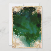 純白グリーンゴールドのクラシカルな花柄の結婚式招待状 招待状 (裏面)