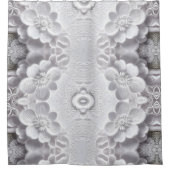 純白フローラシャワーカーテン シャワーカーテン (正面)