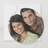 純白ヴィンテージフランスのレース写真保存日 招待状 (裏面)