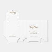 純白金ゴールドクロスバプテスマパーティーありがとう フェイバーボックス (折り畳みなし)