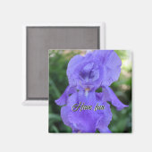 純真な虹彩の繊細な紫色のダンサー マグネット (正面/裏面)