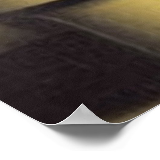 純真のモダン抽象芸術チェス姿 ポスター (角)