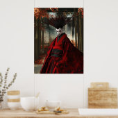 純真の武士の赤 | デジタルアート ポスター (キッチン)