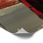 純真の武士の赤 | デジタルアート ポスター (角)