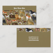 純種犬の壁紙、ここのあなたの名前 名刺 (正面/裏面)