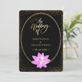 純粋なエレガンス、ロータスピンク、金ゴールド セーブザデート (スタンド正面)