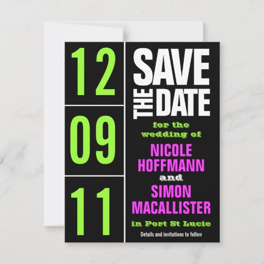 純粋なタイプ日付の保存 セーブザデート (正面)