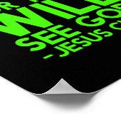 純粋なハートで神の聖書引用文Christian Jを参照する ポスター (角)