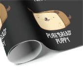 純粋なパン子犬おもしろいパンのパンプンダークBG ラッピングペーパー (ロールコーナー)