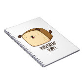 純粋なパン子犬 面白い子犬パン ダジャレ ノートブック (右側)