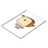 純粋なパン子犬 面白い子犬パン ダジャレ ノートブック (左側)