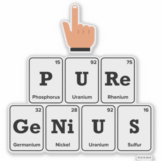 純粋な天才 シール (正面)