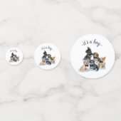 純粋な子犬 |かわいい赤エレガントちゃんシャワー コンフェッティ (正面)