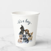 純粋な子犬 |かわいい赤エレガントちゃんシャワー 紙コップ (正面)