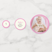 純粋な子犬 |ドッグズピンク誕生日パーティフォトデコール コンフェッティ (裏面)