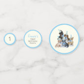 純粋な子犬 |ドッグズブルー誕生日パーティフォトデコール コンフェッティ (正面)