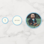 純粋な子犬 |ドッグズブルー誕生日パーティフォトデコール コンフェッティ (裏面)