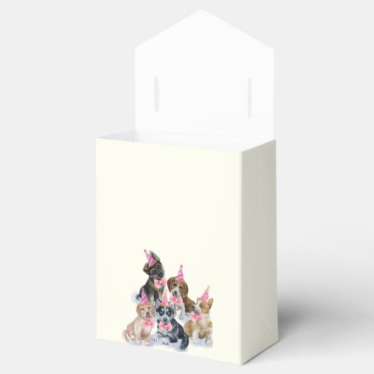 純粋な子犬 |犬テーマ誕生日パーティーありがとう フェイバーボックス (オープン)