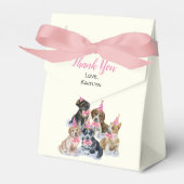 純粋な子犬 |犬テーマ誕生日パーティーありがとう フェイバーボックス (正面サイド)