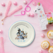 純粋な子犬 |犬テーマ誕生日パーティー用品 ペーパープレート (パーティー)