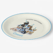 純粋な子犬 |犬テーマ誕生日パーティー用品 ペーパープレート (アングル)