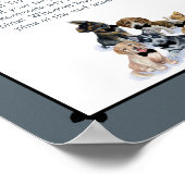 純粋な子犬 |赤エレガントちゃんシャワーゲームを言わない ポスター (角)