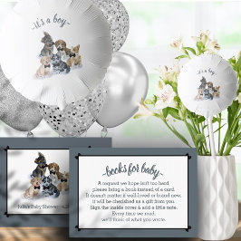 純粋な子犬 |赤エレガントちゃんシャワーベビー エンクロージャーカード