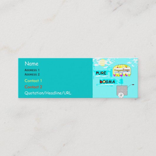 純粋な教義 スキニー名刺 (正面)