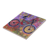純粋な歓喜のワタリガラスおよび自転車のタイル タイル (側面)