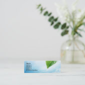 純粋な水プロフィールカードテンプレート スキニー名刺 (スタンド正面)