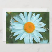 純粋な白デイジーの花クリスチャン結婚ズ 招待状 (裏面)