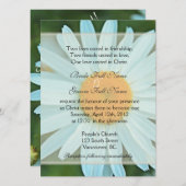 純粋な白デイジーの花クリスチャン結婚ズ 招待状 (正面/裏面)