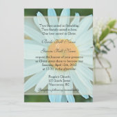 純粋な白デイジーの花クリスチャン結婚ズ 招待状 (スタンド正面)