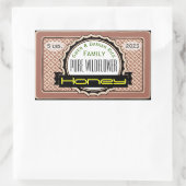 純粋な野カスタマイズ花蜜瓶 長方形シール (バッグ)